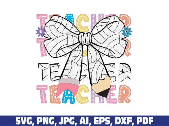 Coquette Teacher SVG: Retro Crafts & Graphics