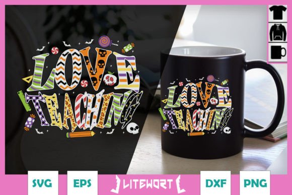 Halloween Love Teacher SVG: Graphics for Crafts