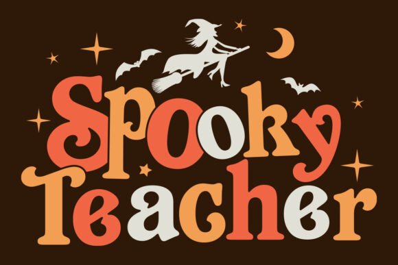 Halloween Spooky Teacher SVG: Graphics for Crafts