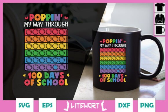 Poppin My Way 100 Days SVG for Crafts & Graphics