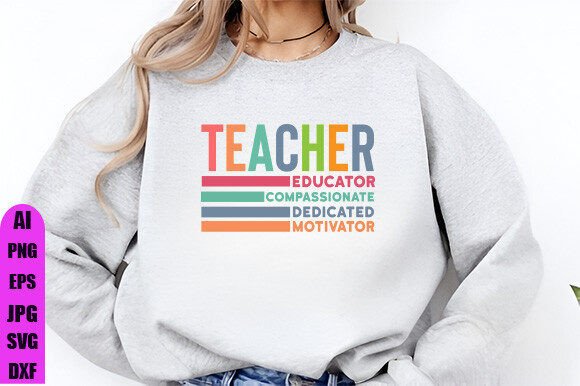 Retro Teacher SVG: Graphics for Crafts & Branding