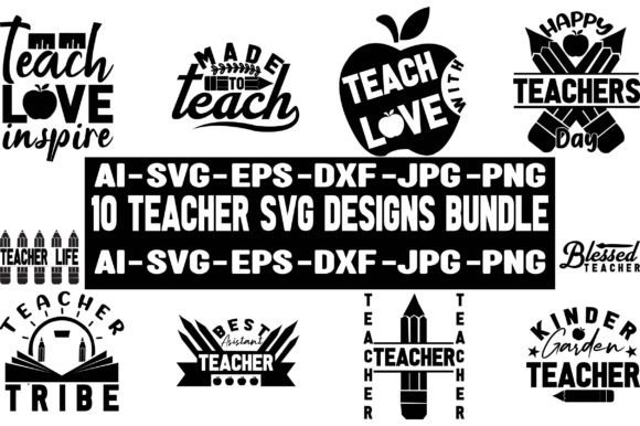 Teacher SVG Bundle for Crafts & Graphics